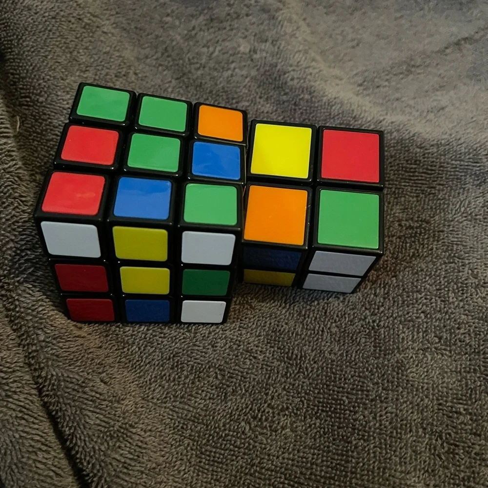 3x3 & 2x2 RUBIK'S CUBE PUZZLE rubix rubics rubiks classic mind game toy